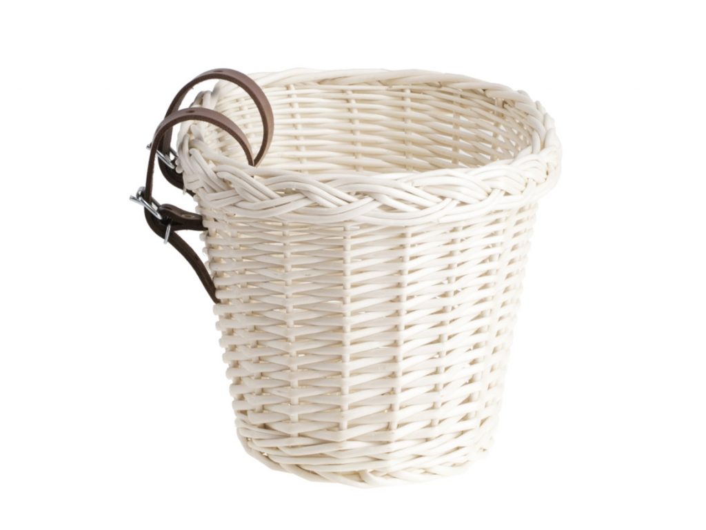 E-shop Detský prútený košík na bicykel, biely