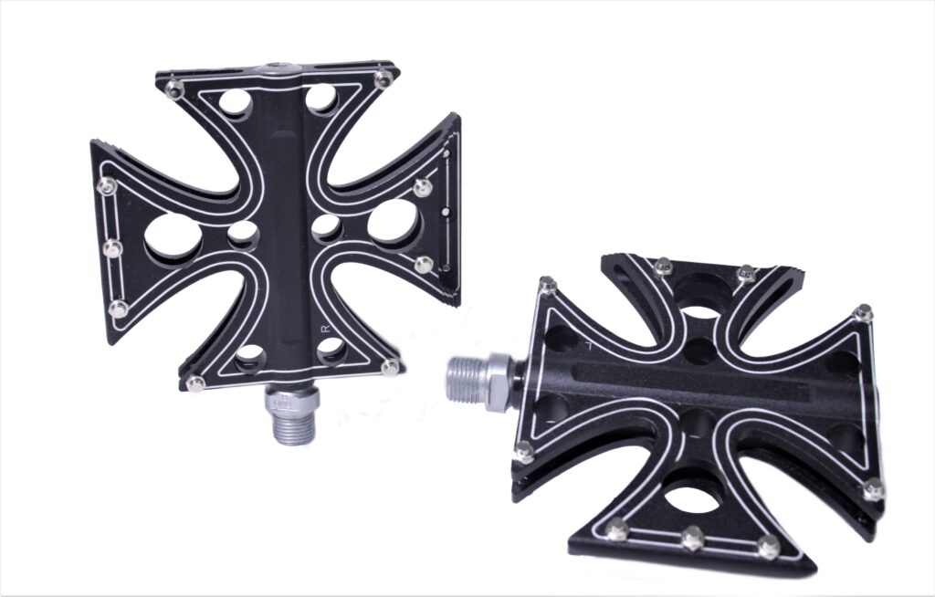 E-shop Pedále Maltézsky kríž, čierne, 1/2"